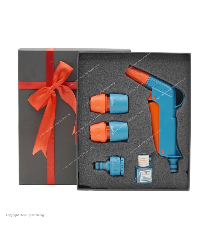 پکیج هدیه آبپاش تفنگی یونیفلکس ایتالیایی 5 پارچه