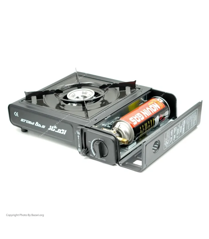 اجاق کیفی مسافرتی اتم گاز به همراه 4 عدد کپسول