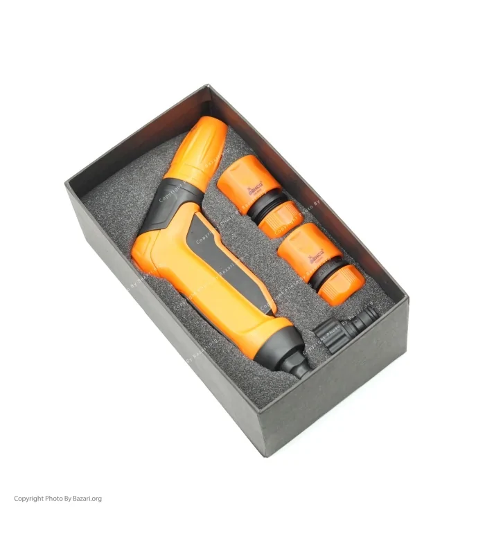 پکیج هدیه آبپاش تفنگی 3 کاره کوپلینگی Casper با سری متغیر 4 پارچه