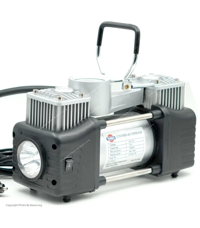 پکیج کمپرسور پمپ باد دیجیتال به همراه لوازم پنچر گیری مدل CY102-7E