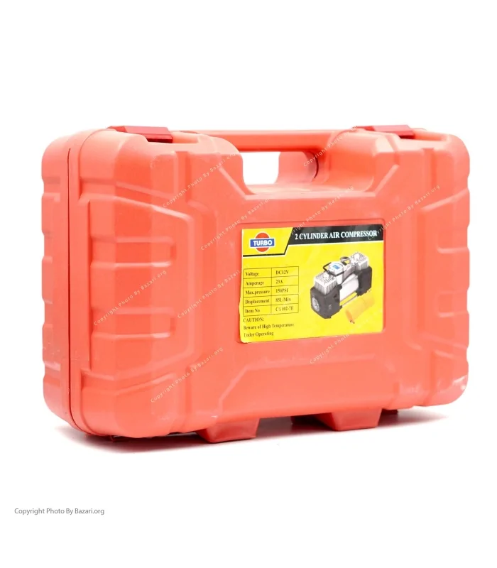 پکیج کمپرسور پمپ باد دیجیتال به همراه لوازم پنچر گیری مدل CY102-7E