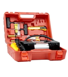 پکیج کمپرسور پمپ باد انالوگ توربو - Turboبه همراه لوازم پنچر گیری مدل CY102-7E