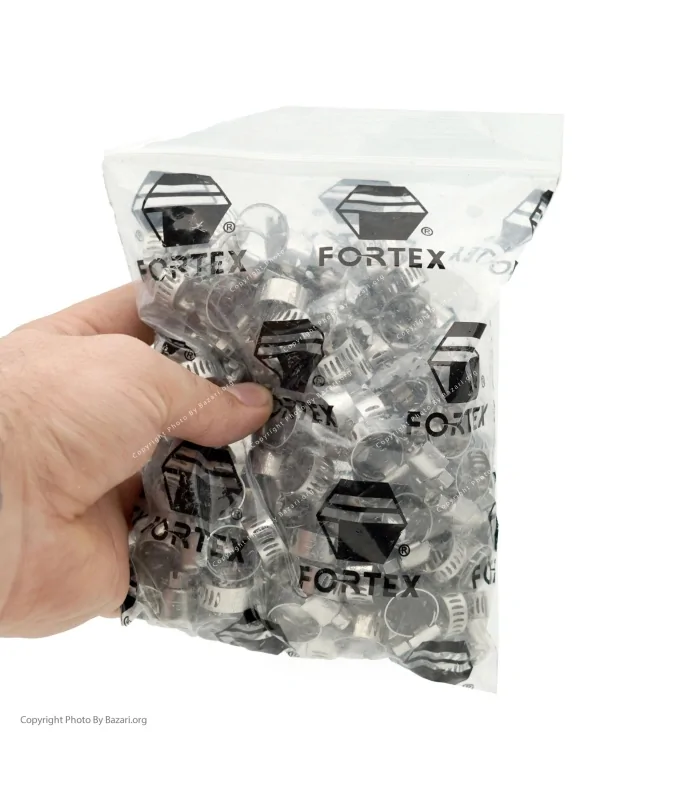 بست فلزی استیل 1/2 اینچ | سایز 13-8 فورتکس (Fortex)