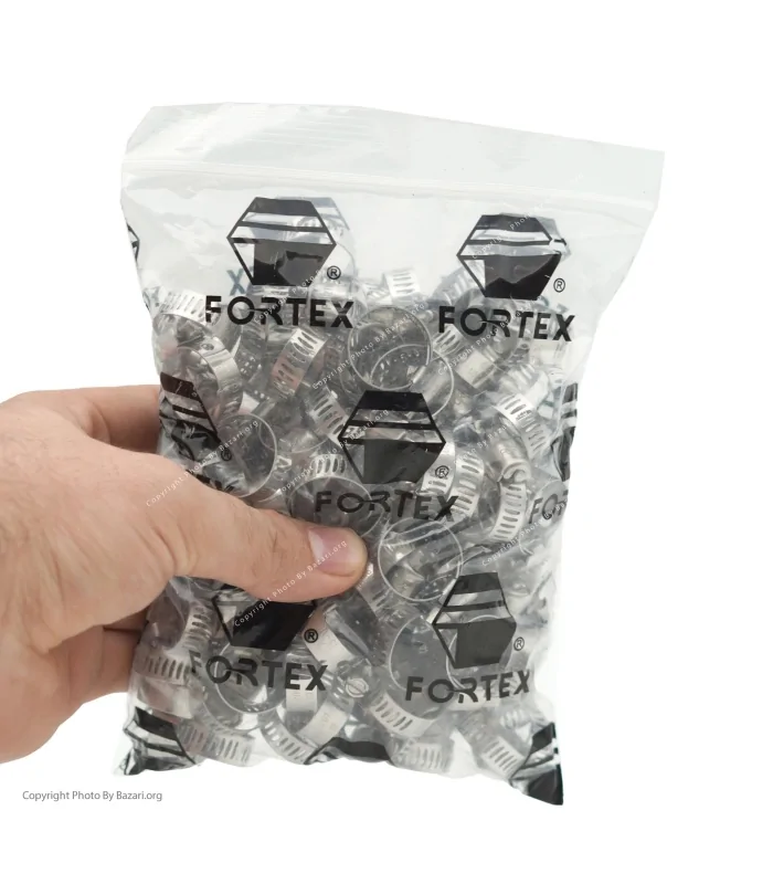 بست فلزی استیل 3/4 اینچ | سایز 19-13 فورتکس (Fortex)