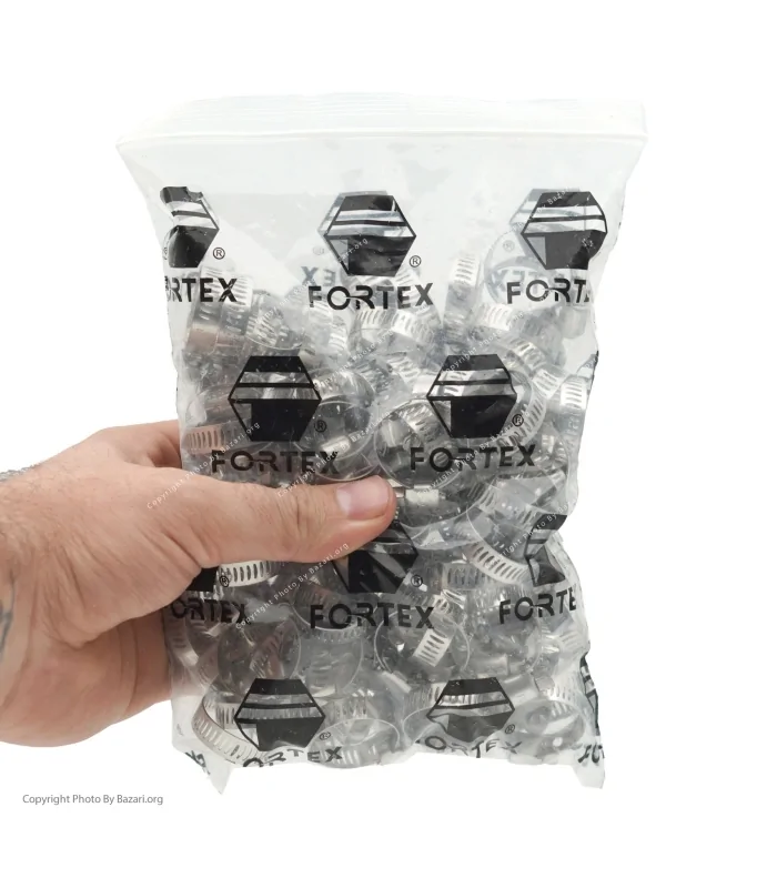 بست فلزی استیل 1 اینچ | سایز 25-18 فورتکس (Fortex)