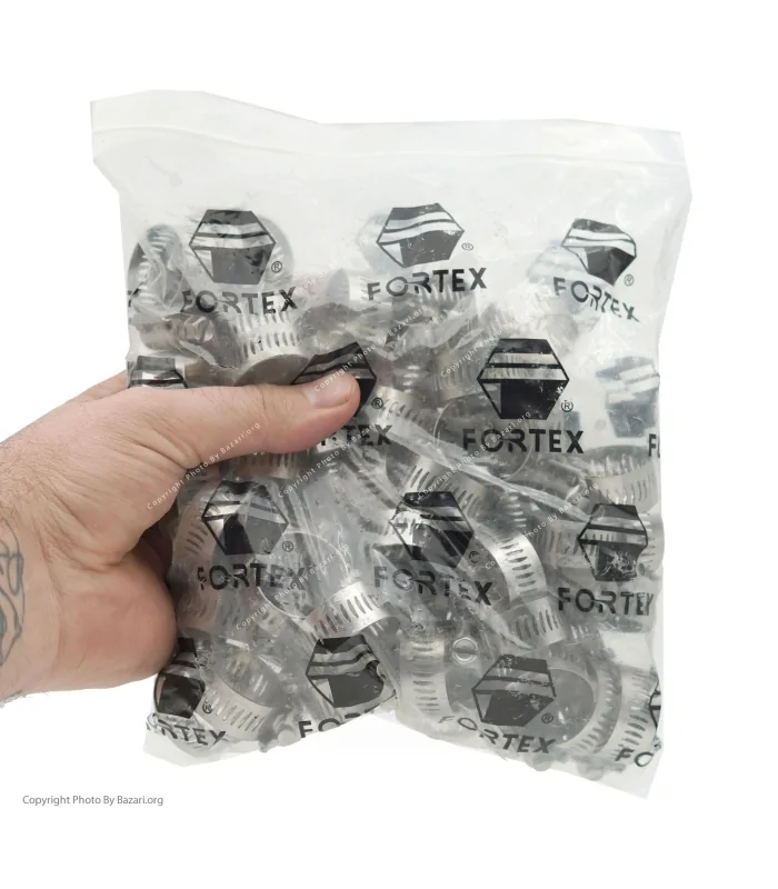 بست فلزی استیل 1/3-1 اینچ | سایز 26-19 فورتکس (Fortex)