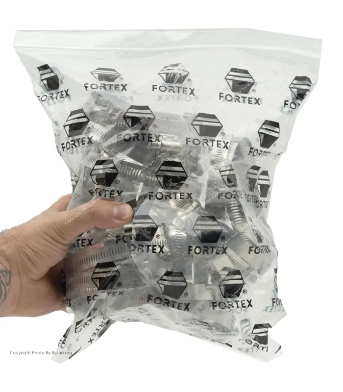 بست فلزی استیل 1/2-4 اینچ | سایز 110-92 فورتکس (Fortex)