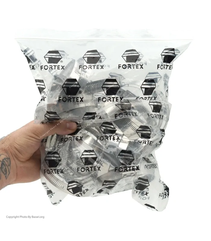 بست فلزی استیل 1/2-3 اینچ | سایز 92-76 فورتکس (Fortex)