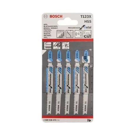 ست 5 عددی تیغه عمودبر فلز T123X بوش