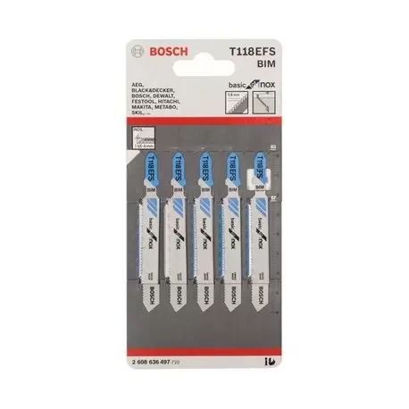 ست 5 عددی تیغه عمودبر استیل T118EFS بوش