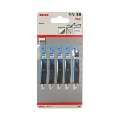 ست 5 عددی تیغه عمودبر فلز MA118B بوش