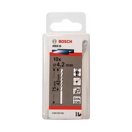 ست 10 عددی مته فلز 4.2 میلی متر (2608595060) بوش