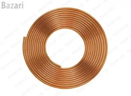 لوله مسی کلاف 15 متری سایز 6 - 1/4 اینچ کد 32-0 باهنر