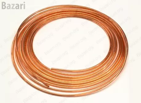 لوله مسی کلاف 15 متری سایز 6 - 1/4 اینچ کد 32-0 باهنر