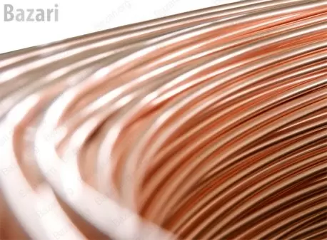 لوله مسی کلاف 15 متری سایز 6 - 1/4 اینچ کد 32-0 باهنر