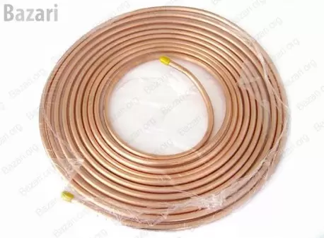 لوله مسی کلاف 15 متری سایز 6 - 1/4 اینچ کد 32-0 باهنر