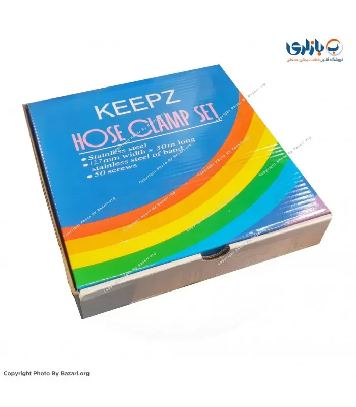 بست فلزی 30 متری استیل همراه با 50 قفل KEEPZ