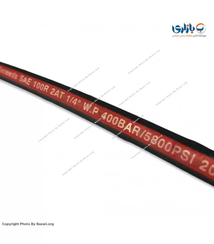 شیلنگ هیدرولیک دو لا سیم سایز 1/4 اینچ