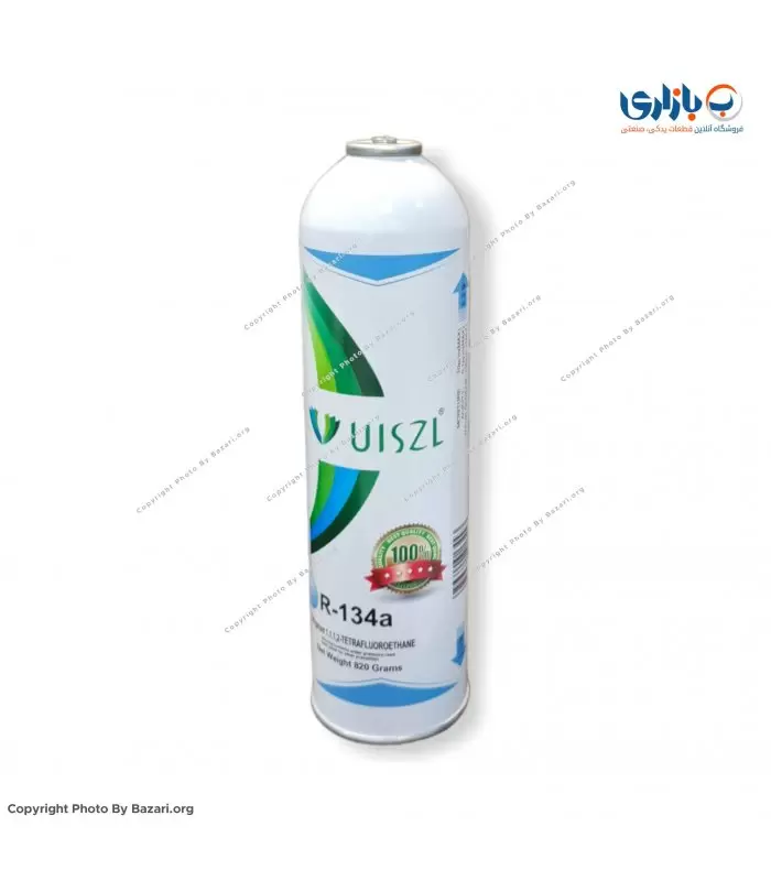 گاز مبرد تهویه مطبوع 820 گرمی R134A اوزیل UISZL
