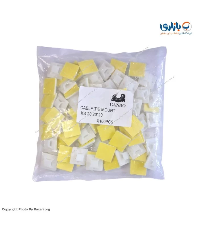 پایه بست کمربندی چسب دار 19x19 گاندو (Gando)