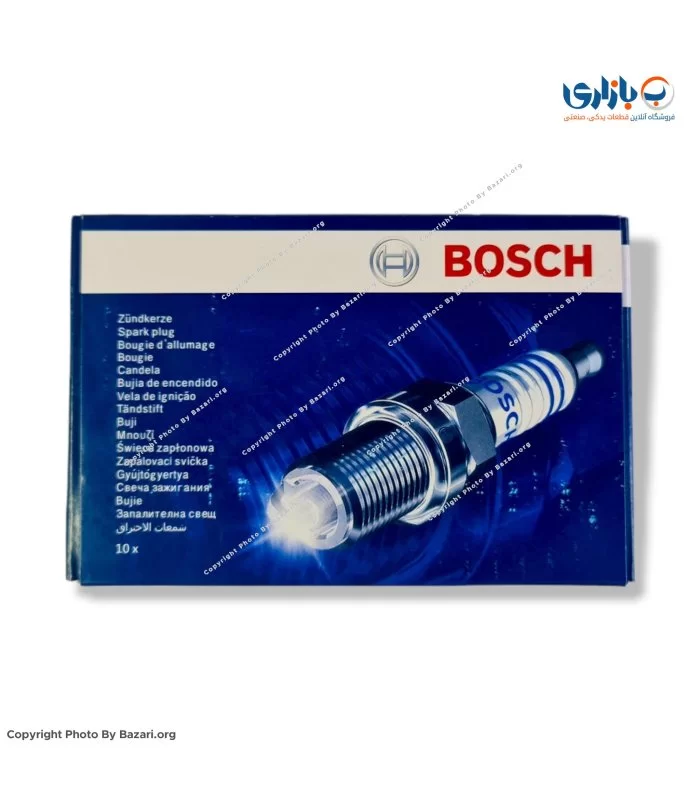 شمع خودرو تک پلاتین پایه کوتاه انژکتوری 8+ بوش BOSCH مدل FR7DC+ 7955 (روسیه)