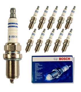 شمع خودرو تک پلاتین پایه کوتاه انژکتوری 8+ بوش BOSCH مدل FR7DC+ 7955 (ساخت روسیه)