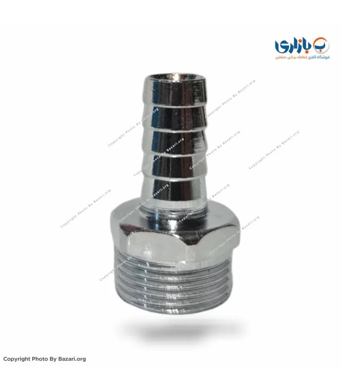 سرشیلنگی آهن کروم 1/2 رزوه 3/4 اینچ شیلنگ 2