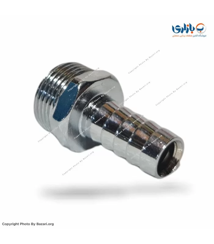 سرشیلنگی آهن کروم 1/2 رزوه 3/4 اینچ شیلنگ 2
