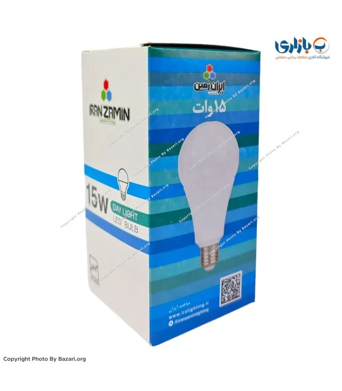 لامپ 15 وات ایران زمین حبابی LED