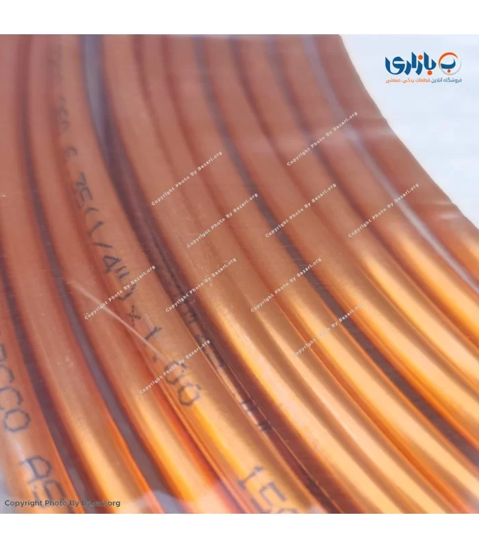 لوله مسی کلاف 15 متری سایز 6 - 1/4 اینچ ضخامت 1 میلی متر کد 39-0 بابک