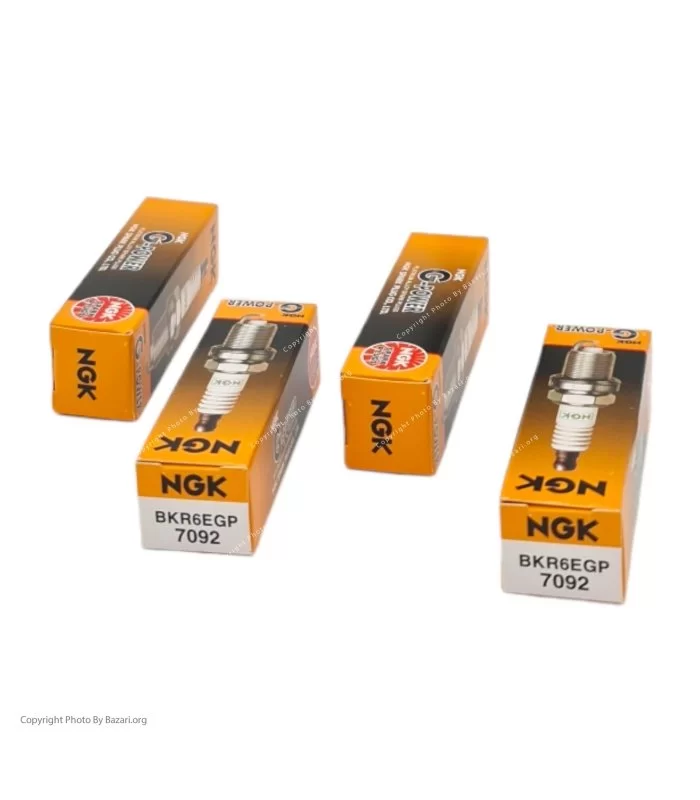 شمع خودرو سوزنی تک پلاتین پایه کوتاه ان جی کی NGK مدل BKR6EGP-7092
