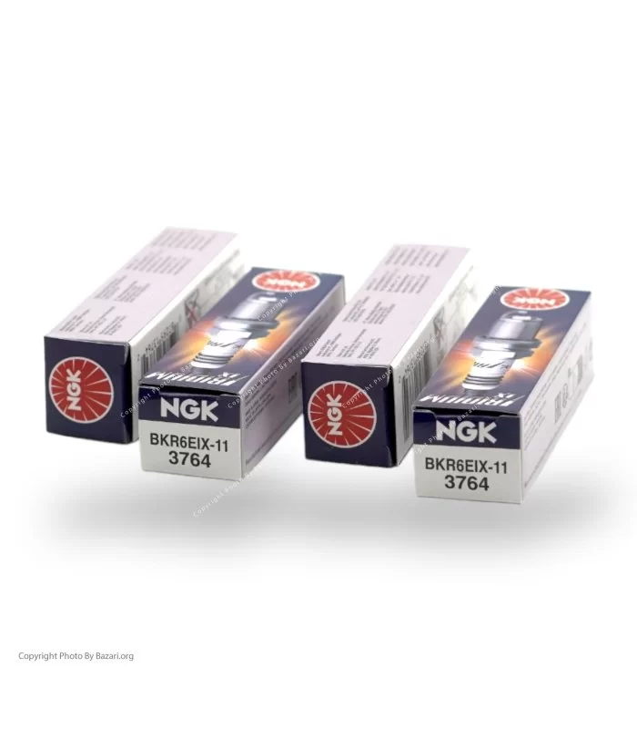 شمع خودرو سوزنی تک پلاتین ایریدیوم پایه کوتاه ان جی کی NGK مدل BKR6EIX-11 (ژاپن)