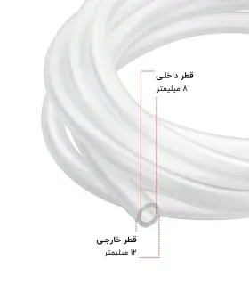 شیلنگ سیلیکونی 8 در 12 (8x12)
