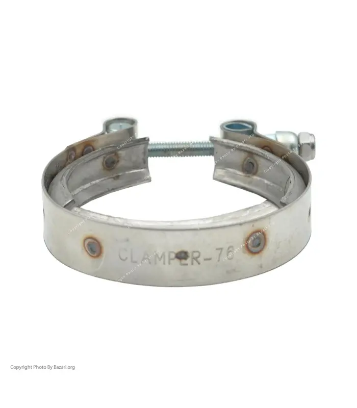 بست استیل شیاردار فشار قوی سایز 76 کلمپر (Clamper)