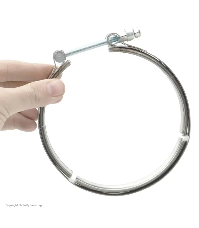 بست استیل شیاردار فشار قوی سایز 130 کلمپر (Clamper)