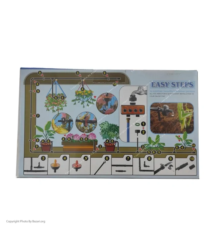 کیت کامل آبیاری سیستم قطره ای با تایمر دو خروجی BHC-1180K بهکو (BEHCO)