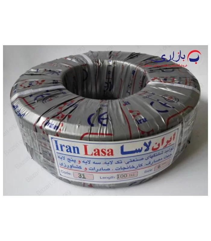 شیلنگ 1/4 اینچ دو لایه نخدار سطح صاف کد 031 ایران لاسا (IRAN LASA)