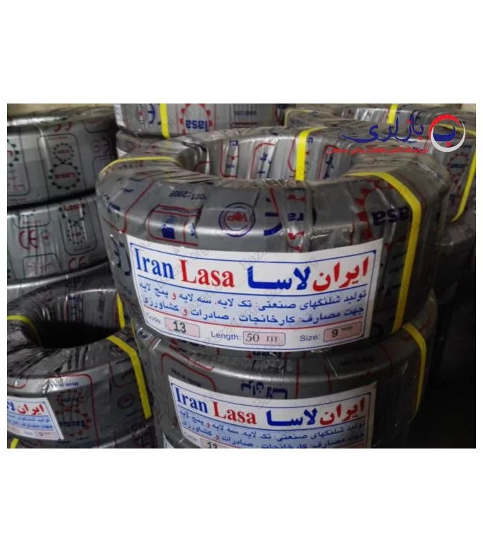 شیلنگ 3/8 اینچ دو لایه نخدار سطح صاف کد 020 (سبک) ایران لاسا (IRAN LASA)