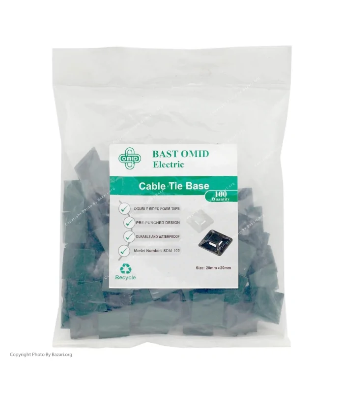 پایه بست کمربندی چسب دار 19x19 امید (Omid)