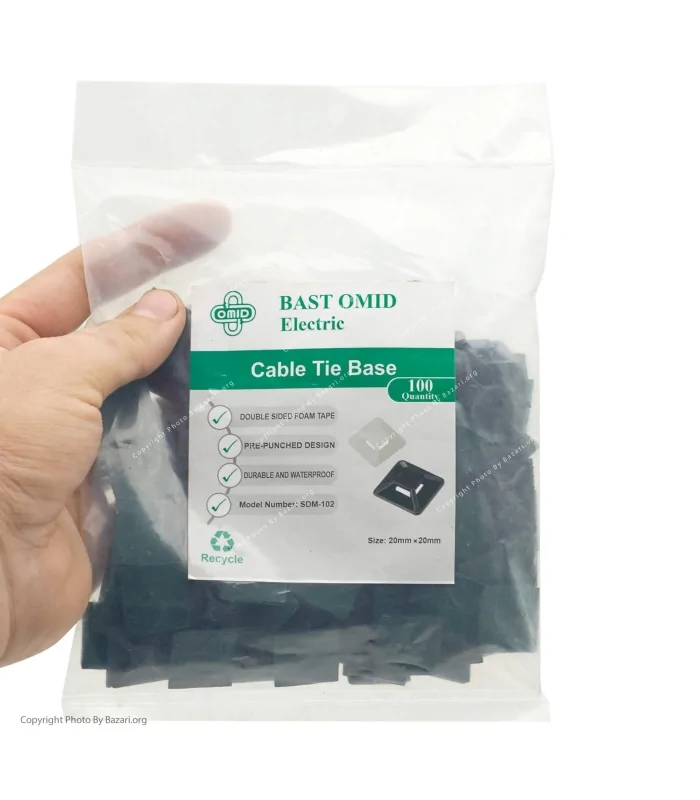 پایه بست کمربندی چسب دار 19x19 امید (Omid)