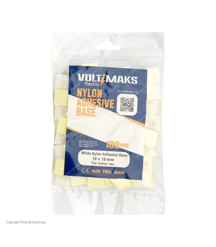 پایه بست کمربندی چسب دار 19x19 ولتی مکس (VOLTIMAKS)